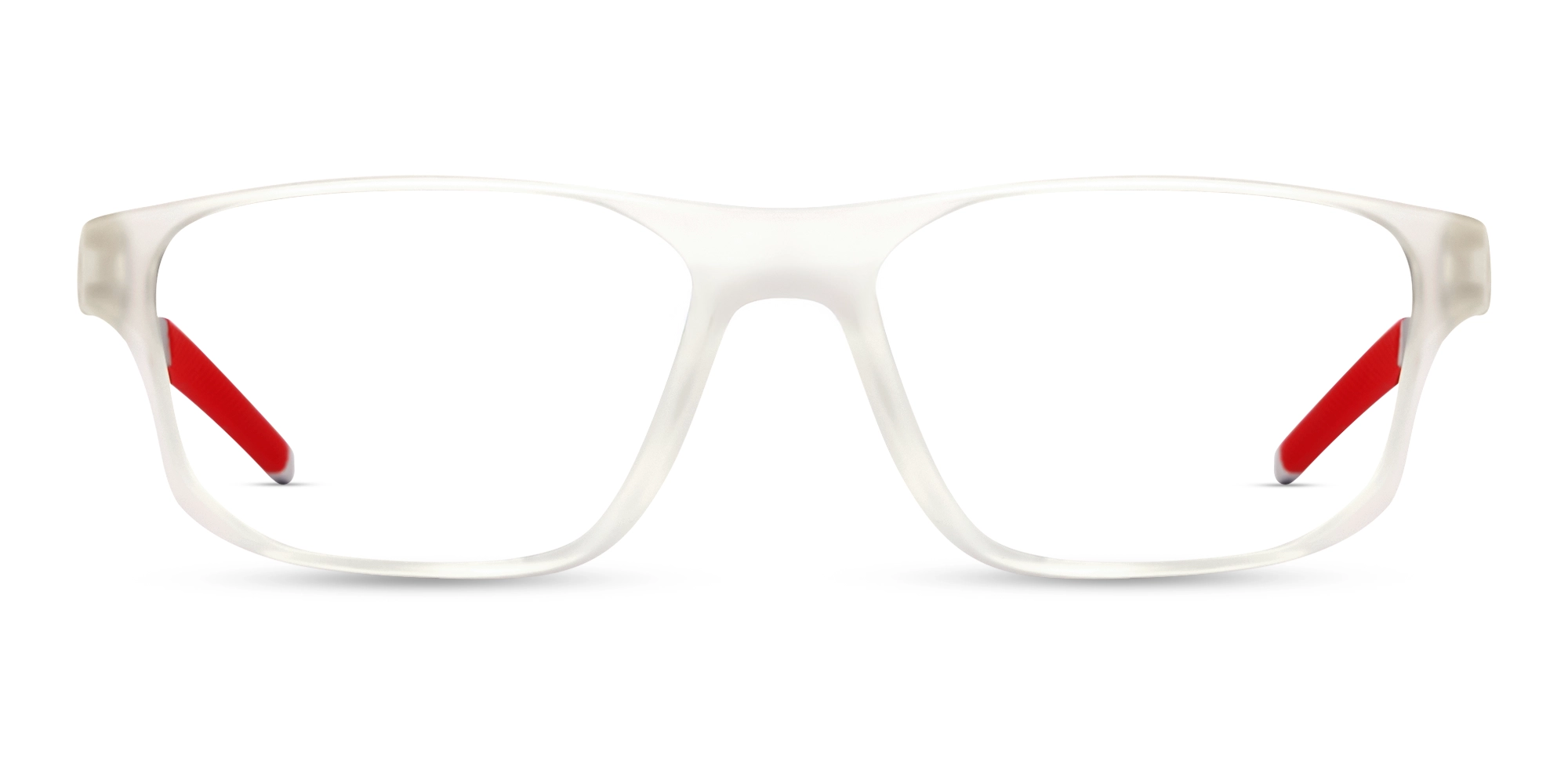 Dove White Rectangular Fullrim Glasses-1
